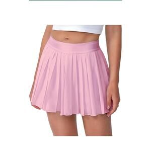 Mini Pleated Tennis Skirt for Women: Flowy Skorts for with Shorts Pockets. XS